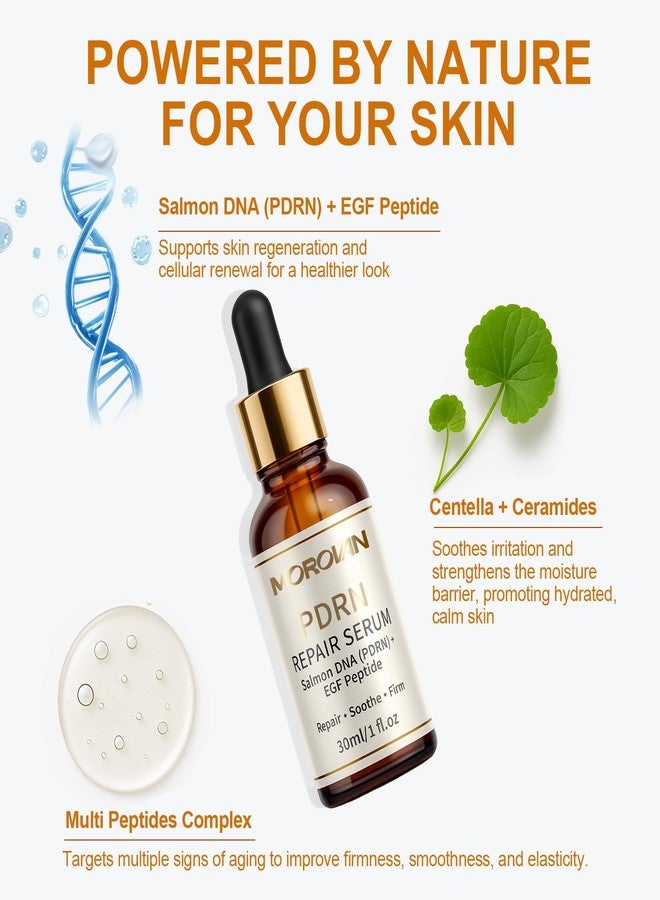 morovan Salmon DNA PDRN Face Serum: Recovery Serum with EGF Peptide Collagen Growth Factor for Sensitive & Post-Microneedling - Soothe Redness & Repair Skin Barrier in 72 Hours - 1 Fl Oz - Image 5